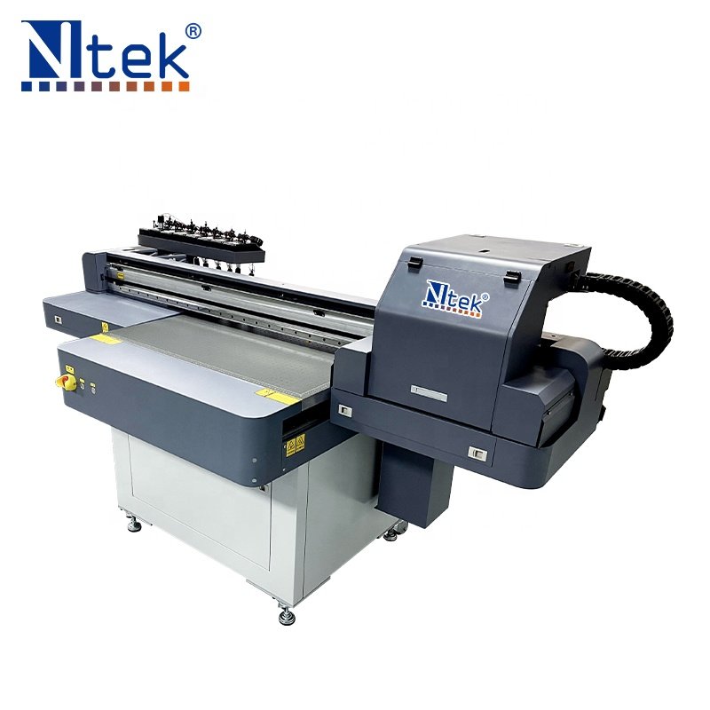 NTEK 900mm*600mm Small Digital UV Flatbed Inkjet Printer For Glass bottle PVC Phone Shell Ceramic cup Printing Machine