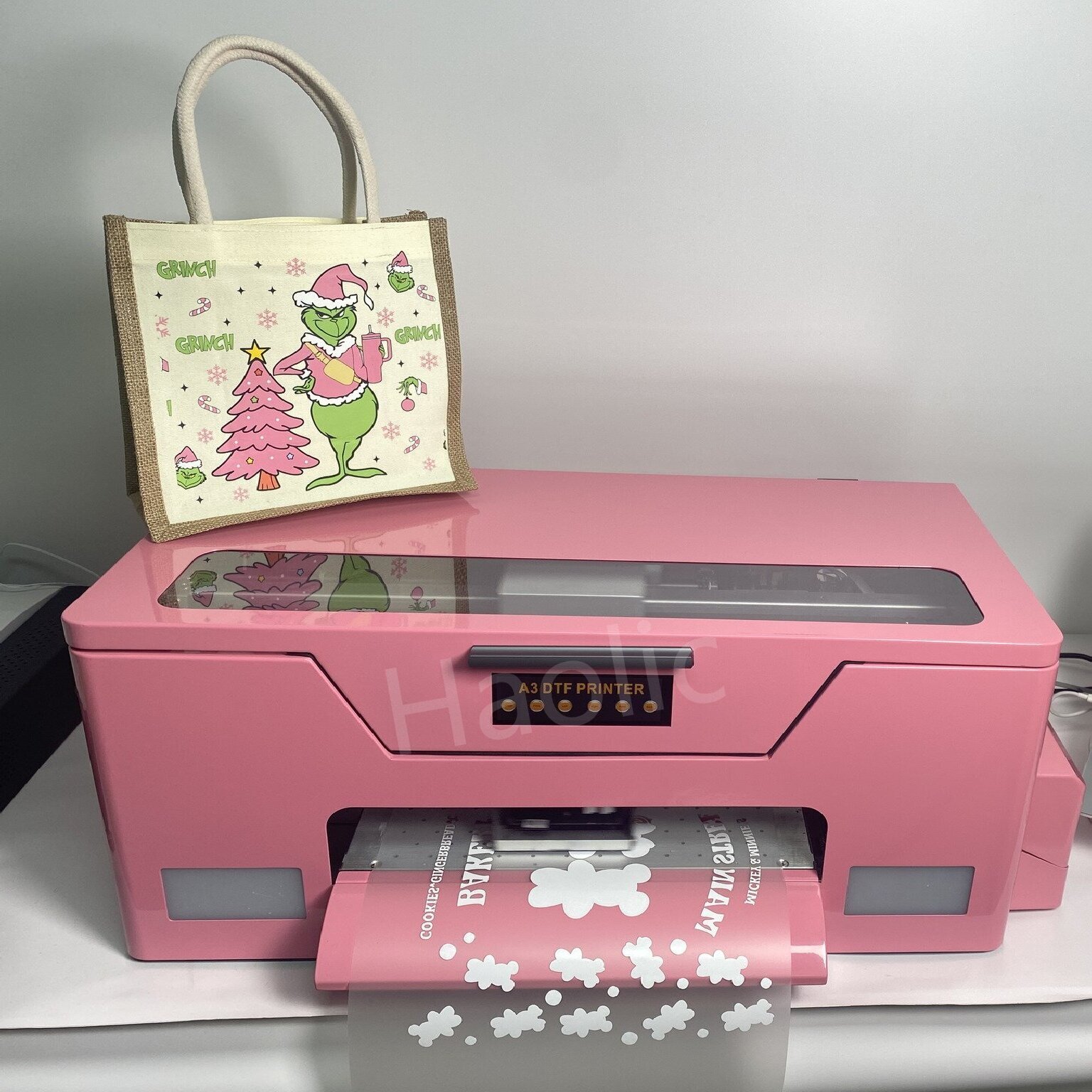 2024 Pink Kit DTF Tshirt Printing Machine Heat Transfer Roll XP600 Print Head A3 DTF Printer For Any textile