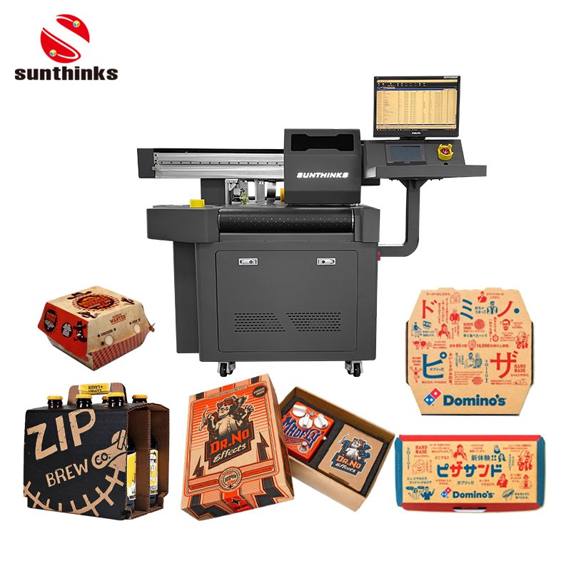 China Most Cost-Effective Single Pass Printer Large Size Multifunctional Digital Flatbed Printer Inkjet Single Pass Box Printer