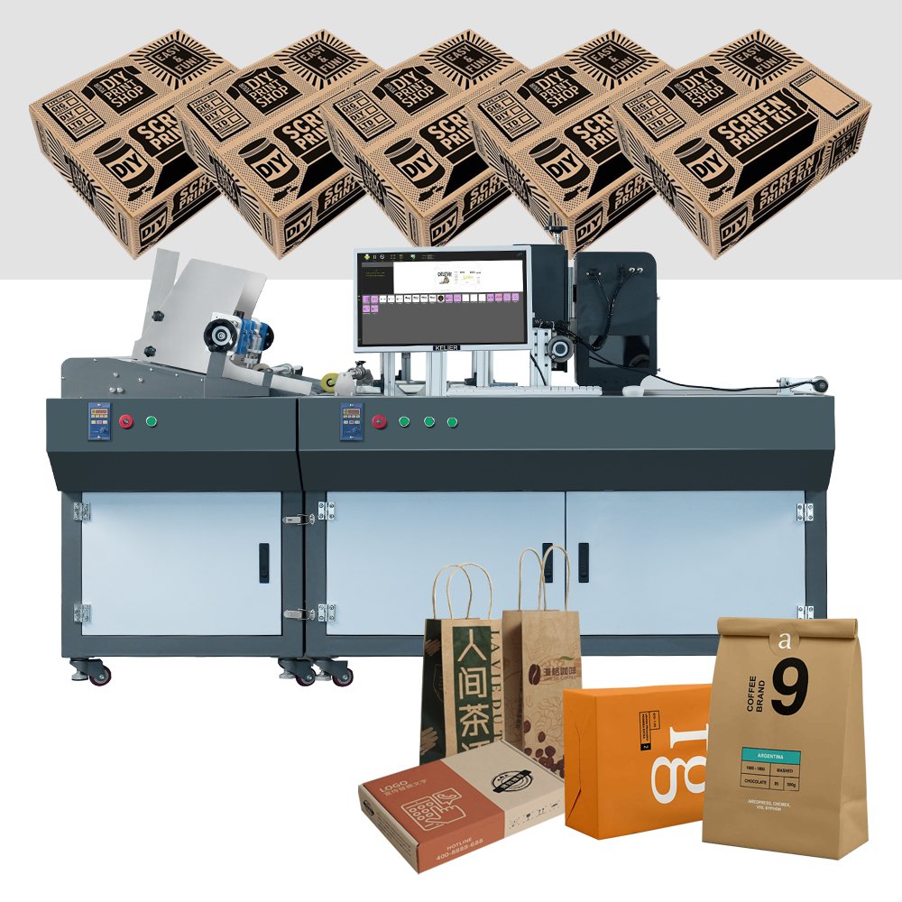 Foofon high quality single pass printer for paper bags single-pass package printer