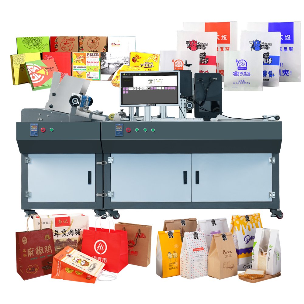 Foofon high quality single pass printer for paper bags single-pass package printer