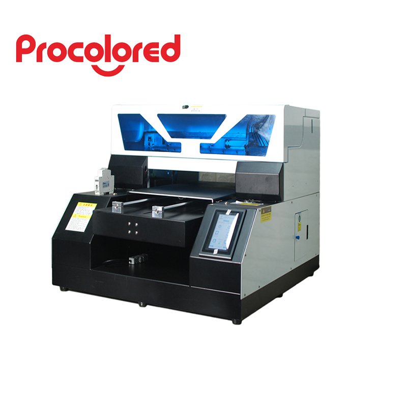 High quality Procolored DTG small format A4 size UV flatbed printer for garment clothes cotton t-shirt continuous inkjet