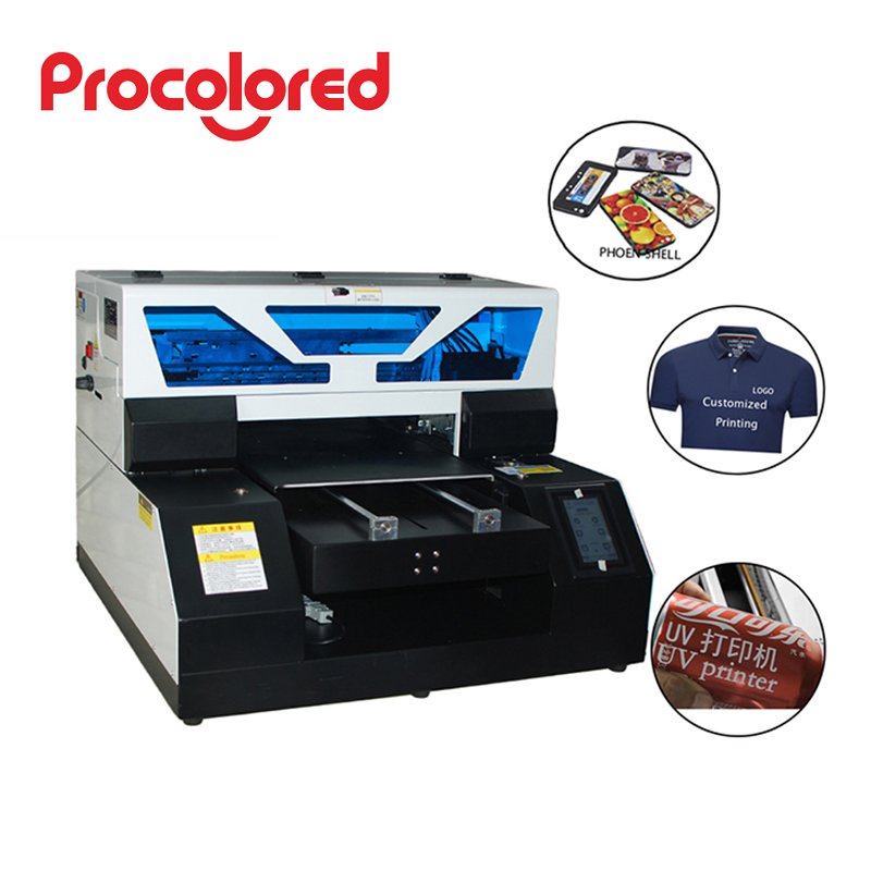 High quality Procolored DTG small format A4 size UV flatbed printer for garment clothes cotton t-shirt continuous inkjet