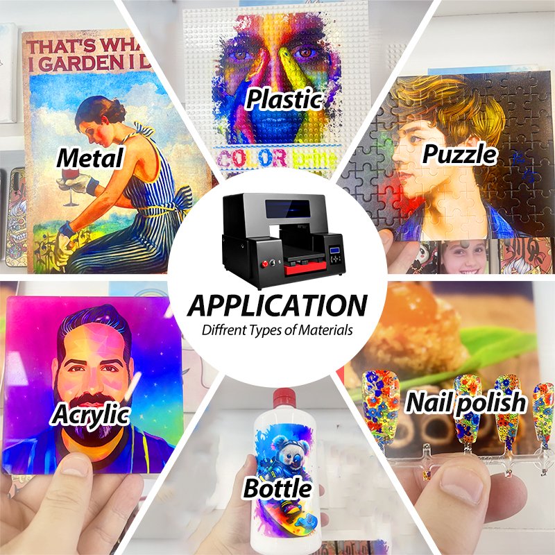 Epson UV Flatbed Printer Price A3 Size UV Printer For Phone Case Bottle Wood Glass Plastic Acrylic