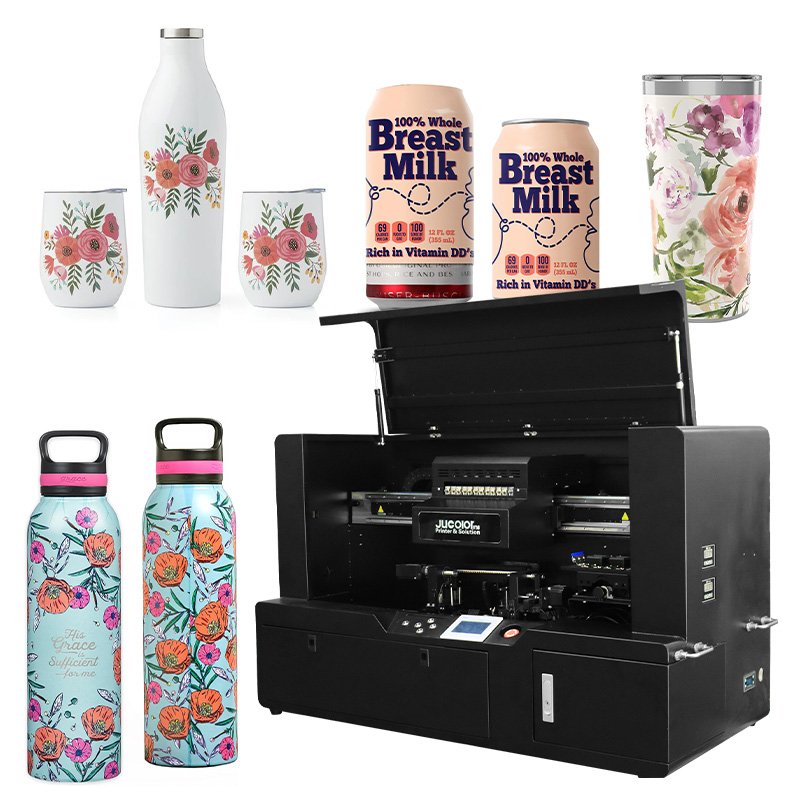 Jucolor 360-degree view Rotating bottle EPSON I1600-U1 Ricoh G5 UV inkjet printer