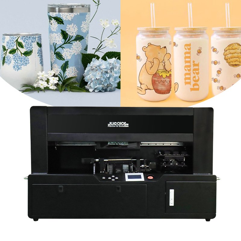 Jucolor 360-degree view Rotating bottle EPSON I1600-U1 Ricoh G5 UV inkjet printer