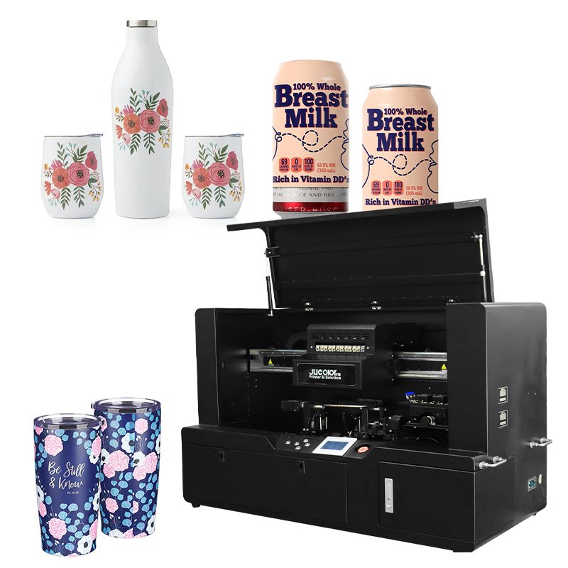 Jucolor 360-degree view Rotating bottle EPSON I1600-U1 Ricoh G5 UV inkjet printer