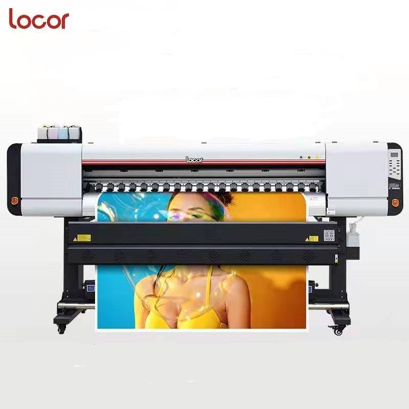 Locor 1.8m High Speed large format eco solvent printer with three/four 4720/3200 head wallpaper canvas sticker printing machine