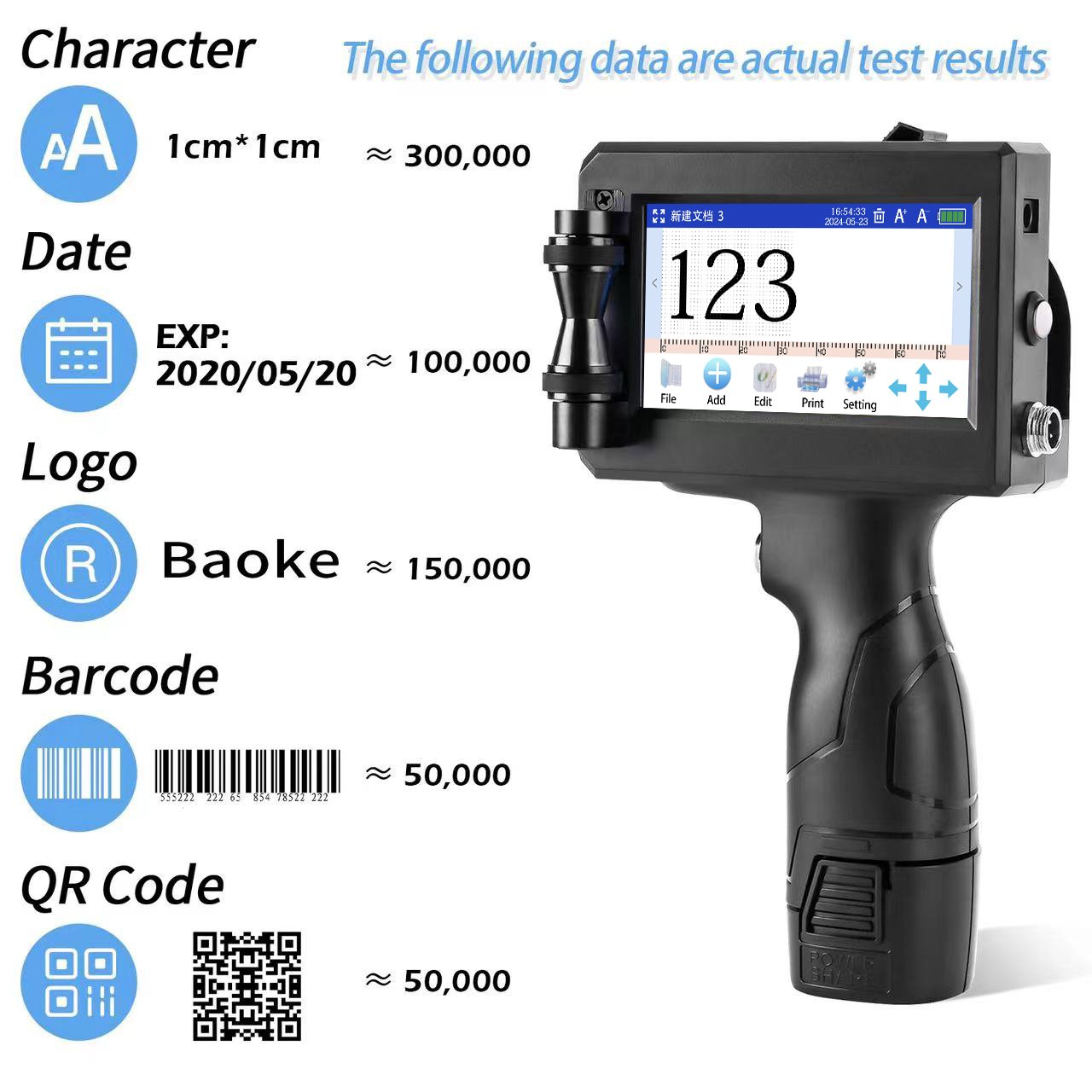 Product logo hand held jet printer batch date coding portable machine handheld inkjet printer for box cartoon printing with Ce