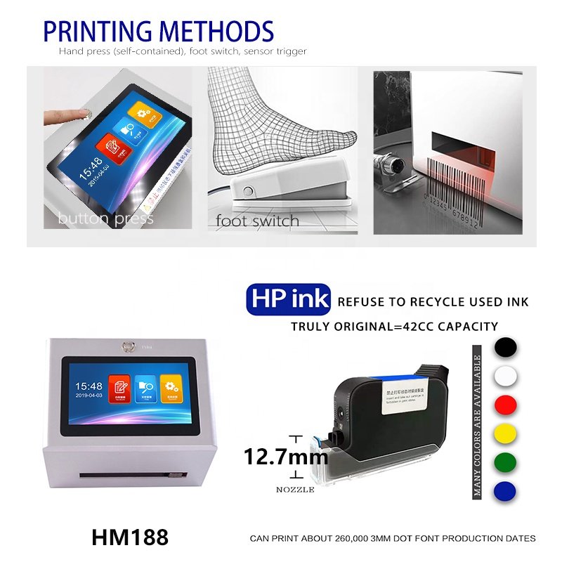 AOKDI Portable Packaging Industry Date Batch Number eco solvent handheld industrial TIJ 2.5 Inkjet Printer For Box bottle Tin