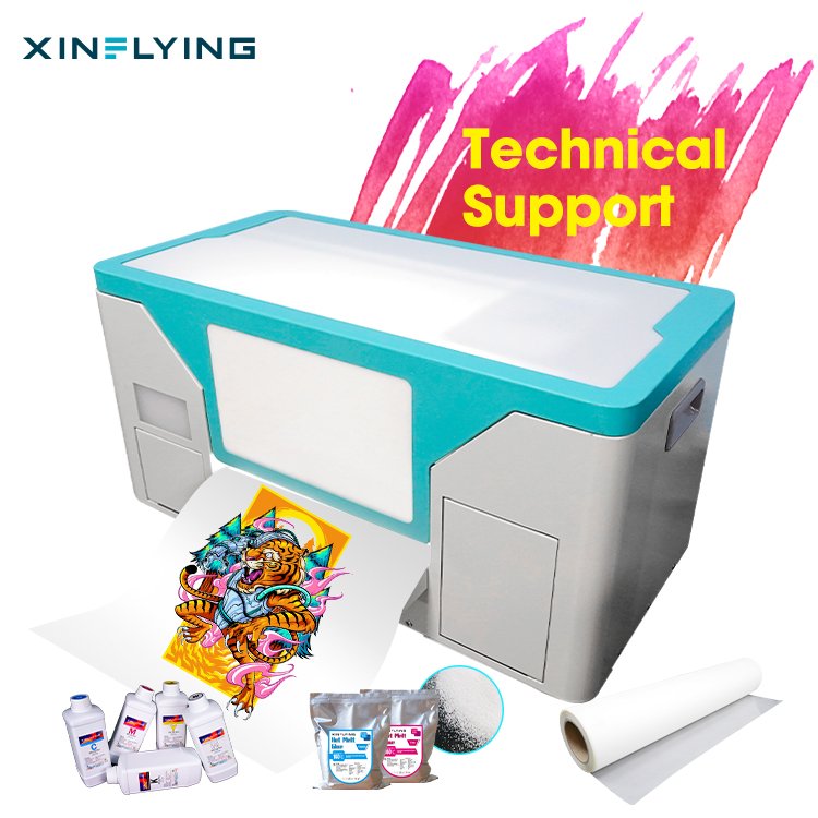 XinFlying 33cm DTF Inkjet Printer Small Size Single Head XP600 A3 DTF Printer with Oven and 1 Year Remote Warranty