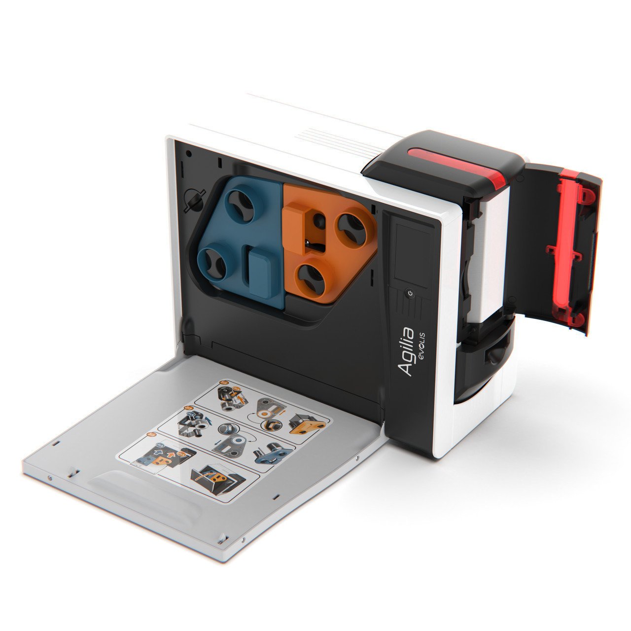 In sales Evolis id card printer Agilia Simplex Retransfer 600 dpi resolution Dual Sided government NFC ID Business Card Printer