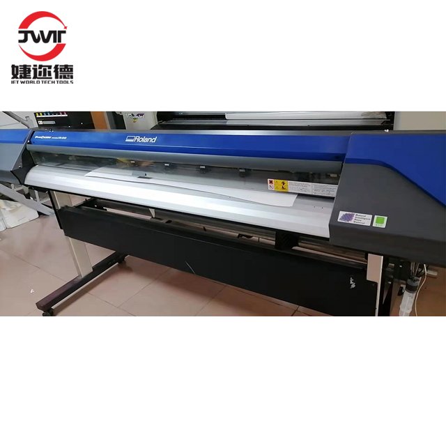 Used large Eco solvent printer second hand Roland RF640 RF640A with dual dx7 print heads