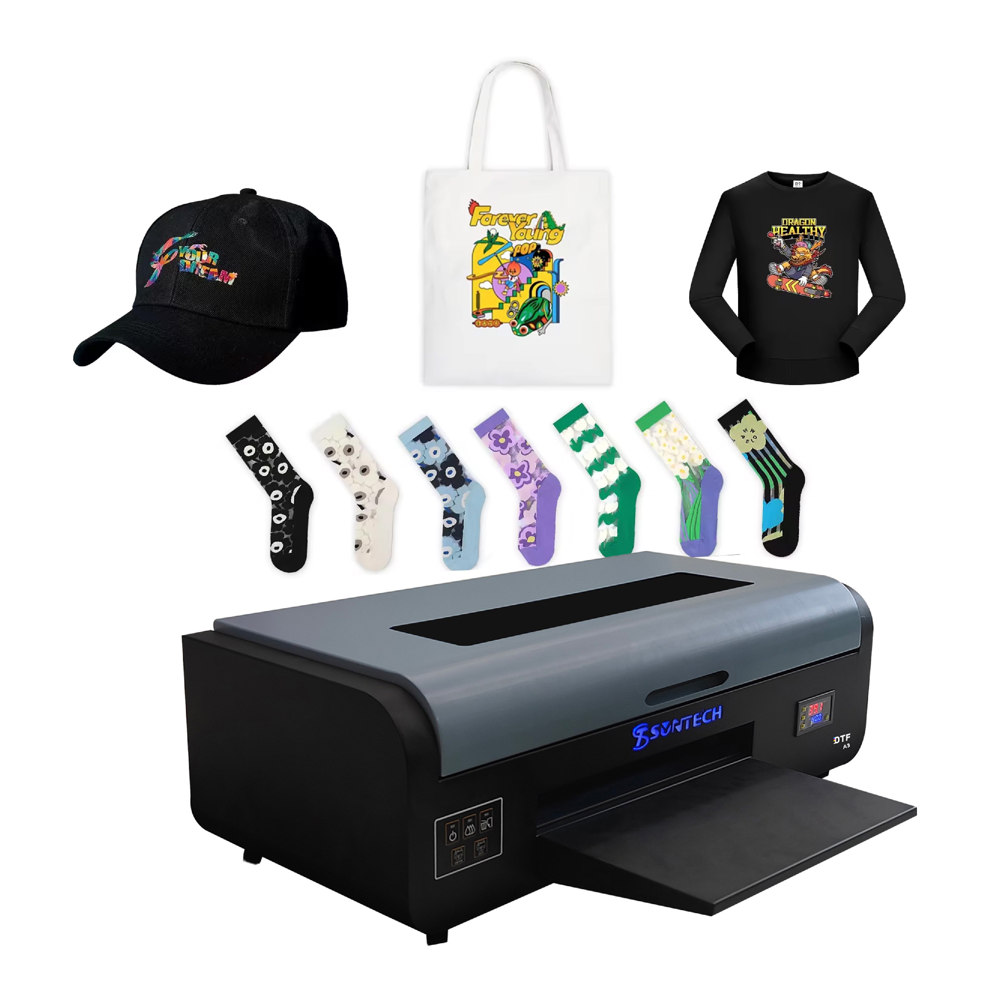 Desktop Small XP600 Printhead Impresora DTF Printer Inkjet Printers All in One 30cm Shenzhen Provided 220v 18 Automatic Suntech