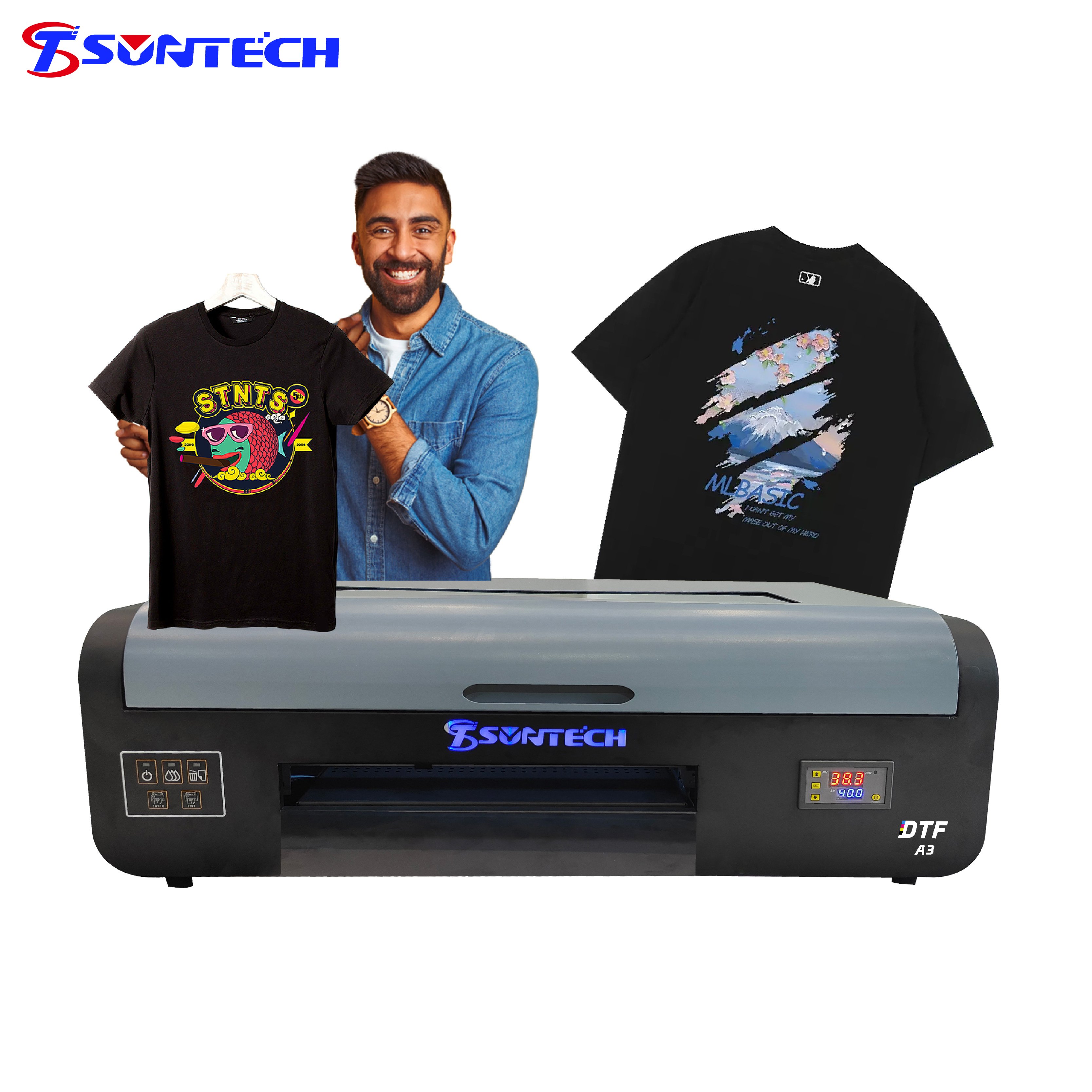 Desktop Small XP600 Printhead Impresora DTF Printer Inkjet Printers All in One 30cm Shenzhen Provided 220v 18 Automatic Suntech