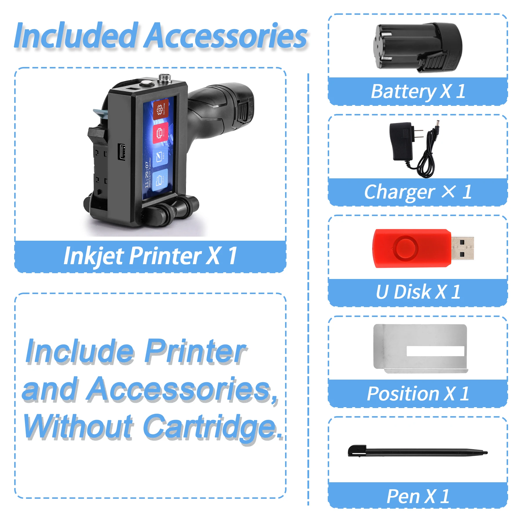 2024 Top Selling 12.7mm Handheld Inkjet Printer Date Coding Machine/Hand Jet Printer