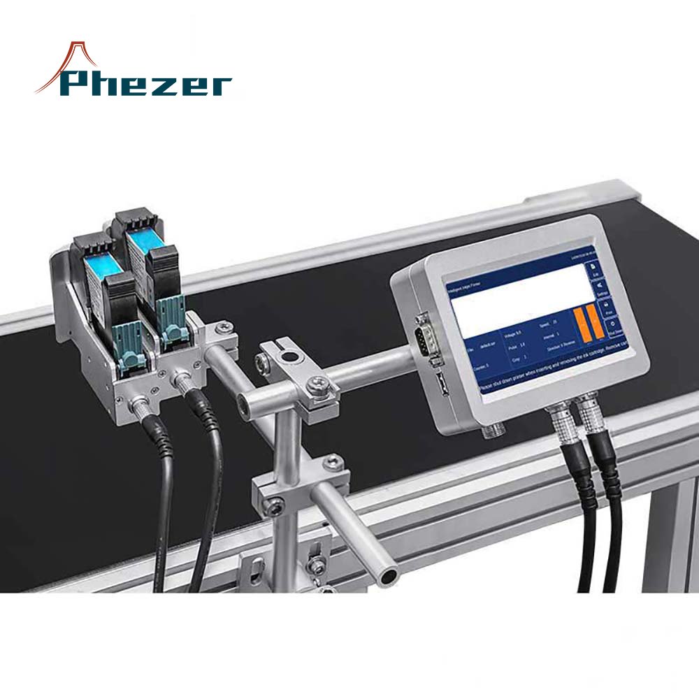 Phezer Px2 Pro Marking Machine 7 inch Touch Screen High Speed Batch Code Variable Data Inkjet System Inkjet Printer