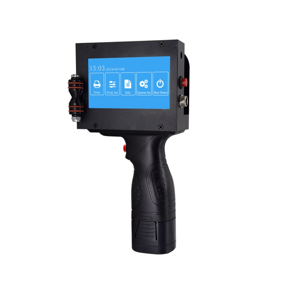12.7mm printing height Touch Screen Hand Held Inkjet Printer 600DPI For English Korea Arabic language