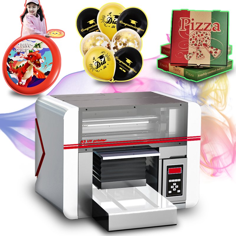 Desktop small UV printer, UV DTF printer, printing AB glue, varnish, acrylic ornaments, phone case, folder, A3 UV inkjet printer