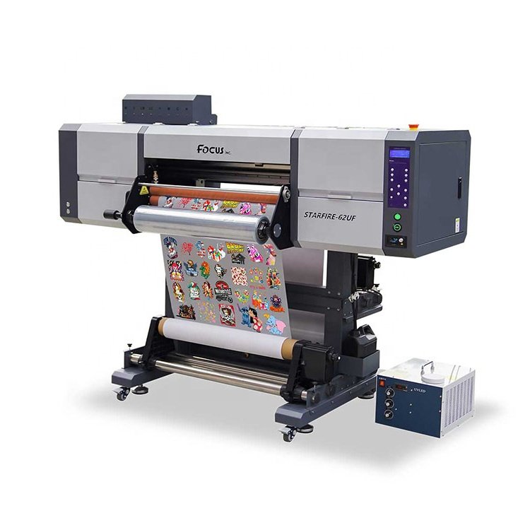 Cup Wrap Transfers Label Print Machine 60cm Uv Dtf Sticker Uv Dtf Printer All in One Inkjet Printers Motor Provided 220V Film