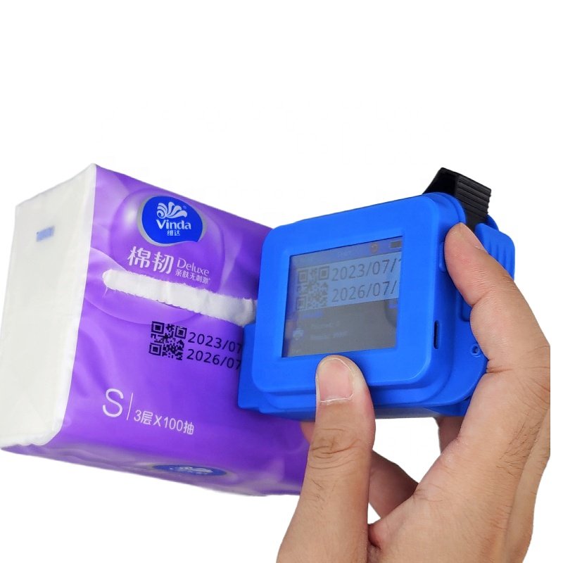 Mini Handheld Tij Printer 12.7mm Time Date Counter Logo Label Qr Code Bar Code Logo for Round Object