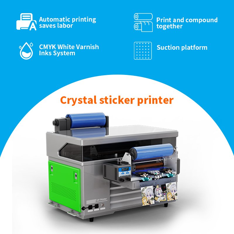 Inkjet Printers Supply Factory DTF Printer Printing Machine Transfer Printing Provided 220v Rip Automatic Crystal Sticker UV Ink