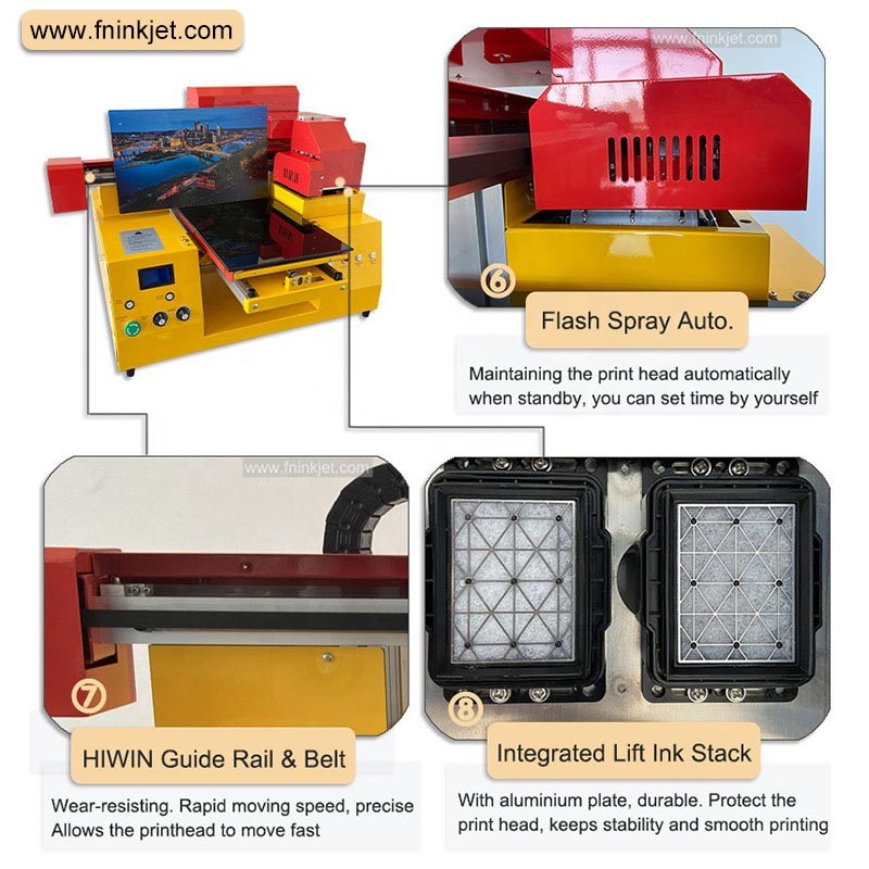 High Quality Reasonable Price A3 Inkjet Printer All in One Flatbed UV LED Printer A3 Bottle Printer