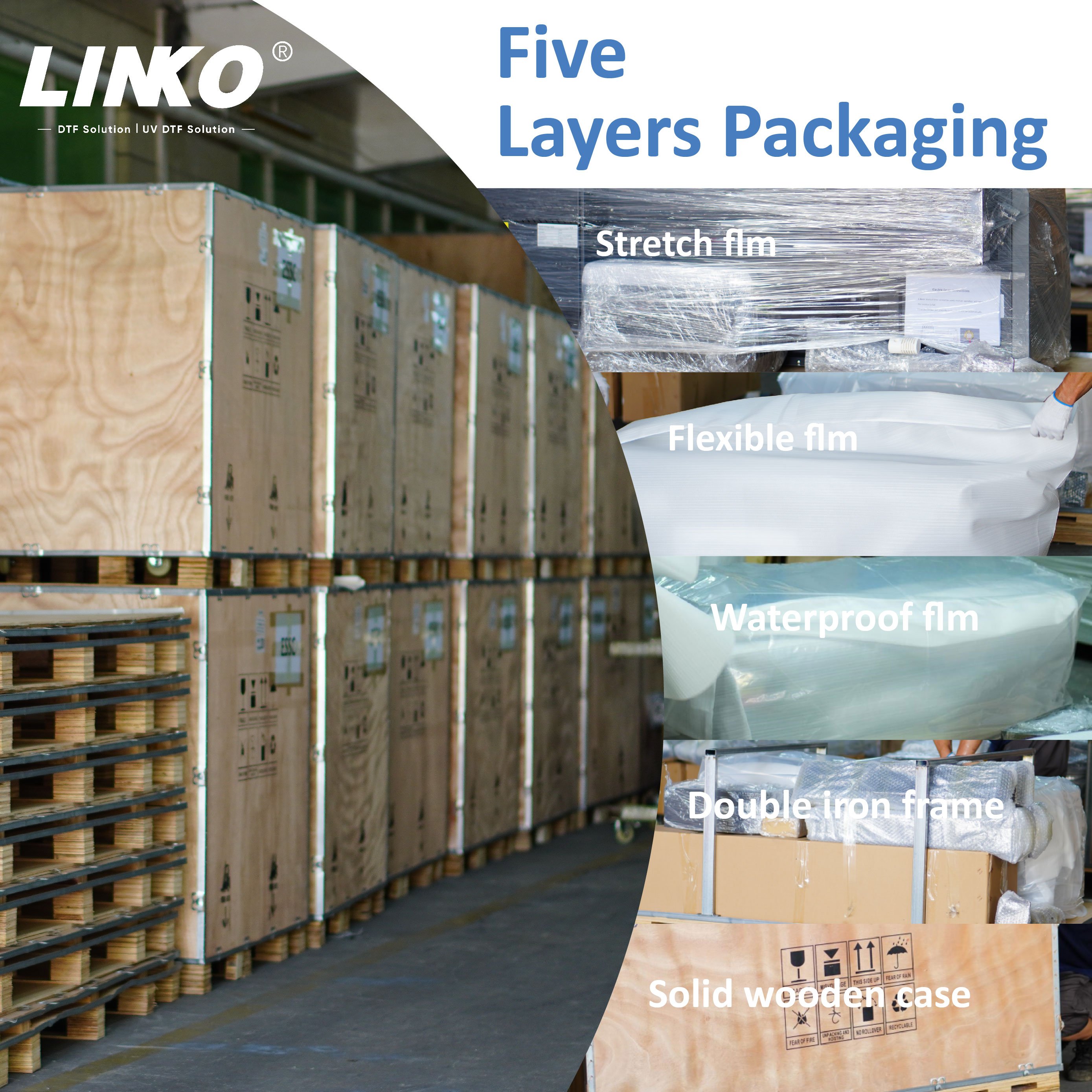 LINKO 4/8 colors 24inch A1 DTF Printer Four i3200 Print head Industrial DTF Printer Printing Machine for T-shirt Printing