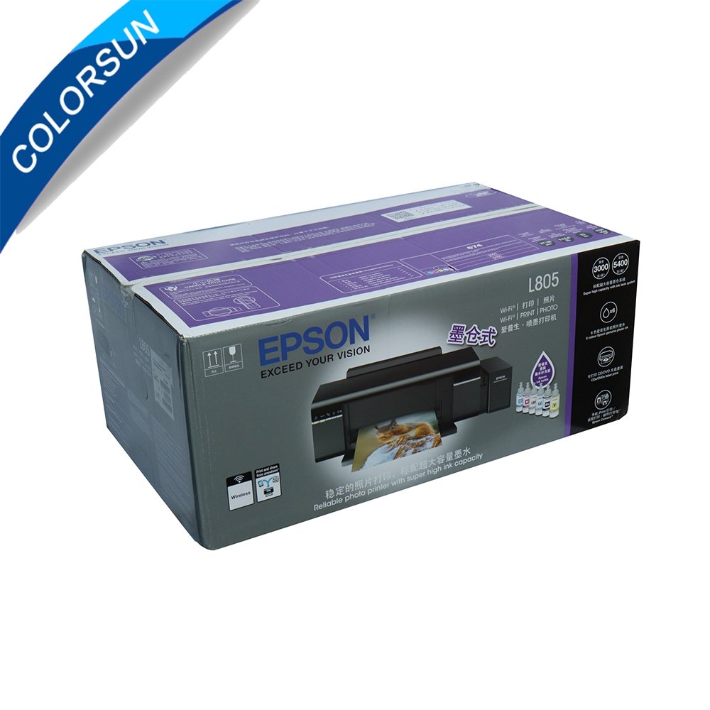 For Epson L805 Printer 6 colors Inkjet Printers A4 Size Professional 6-Color Photo Thermal Transfer Printer
