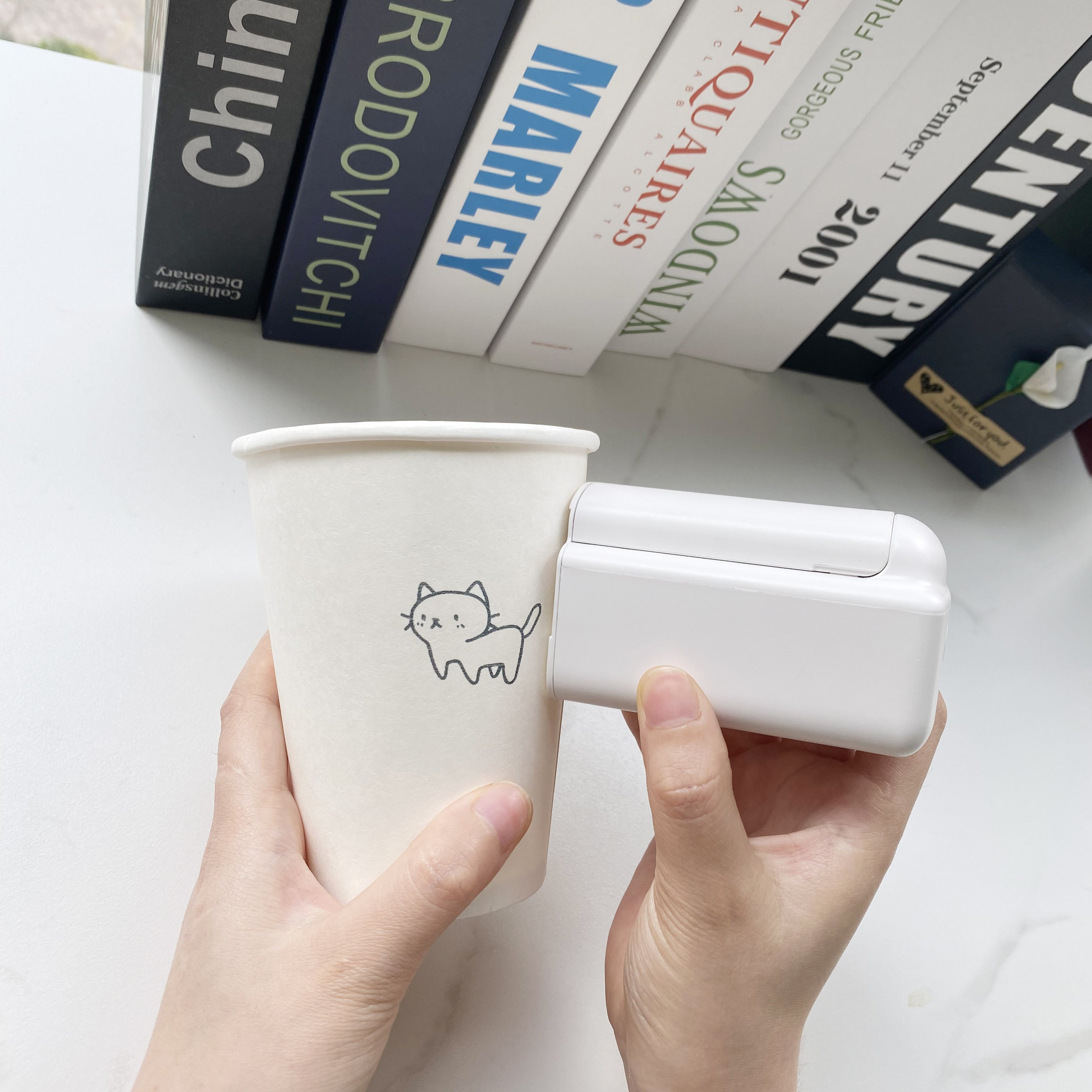 Evebot Hot selling paper printer Portable PrintPods Mini Sticker Sheet paper cup inkjet Printers handheld printer BOX