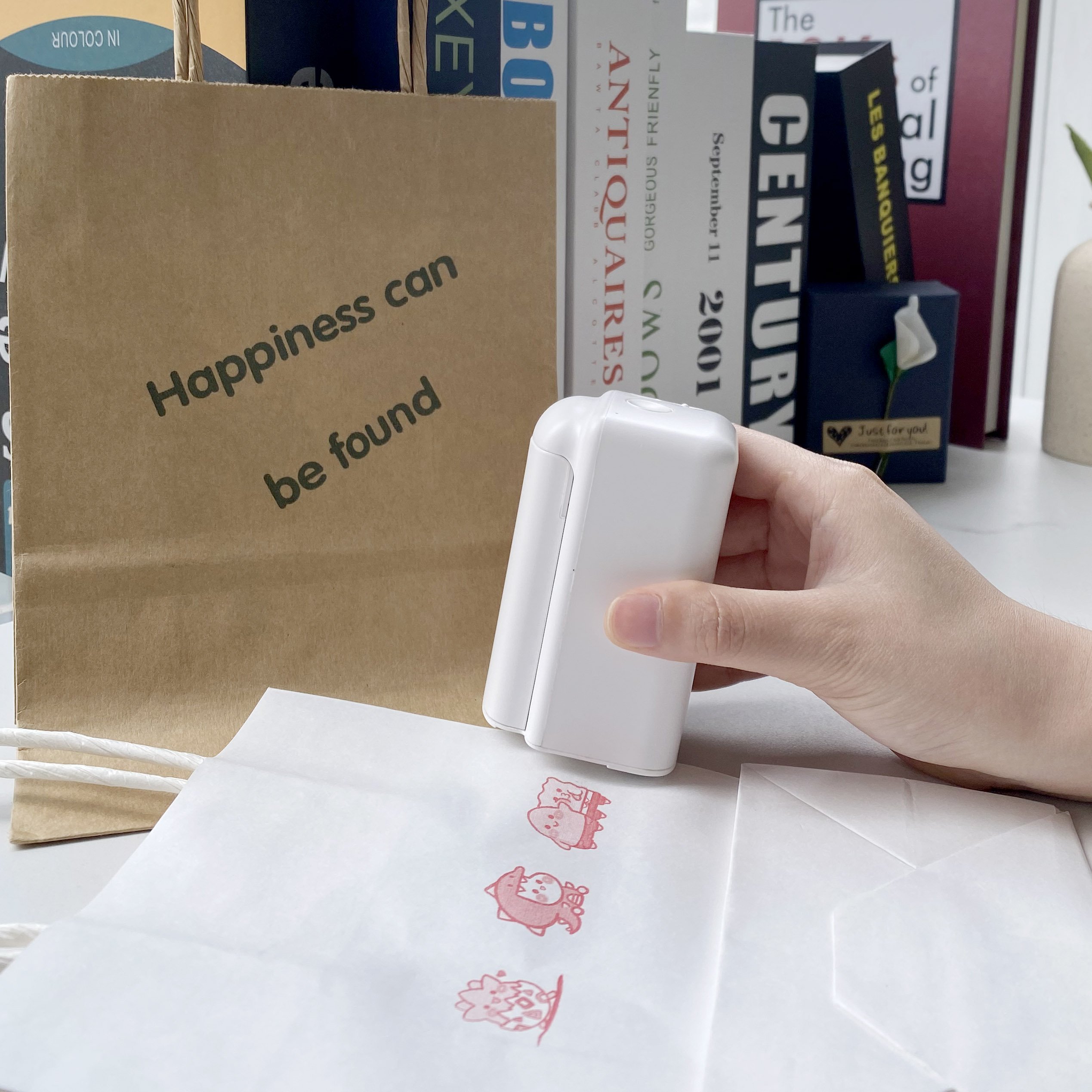 Evebot Hot selling paper printer Portable PrintPods Mini Sticker Sheet paper cup inkjet Printers handheld printer BOX
