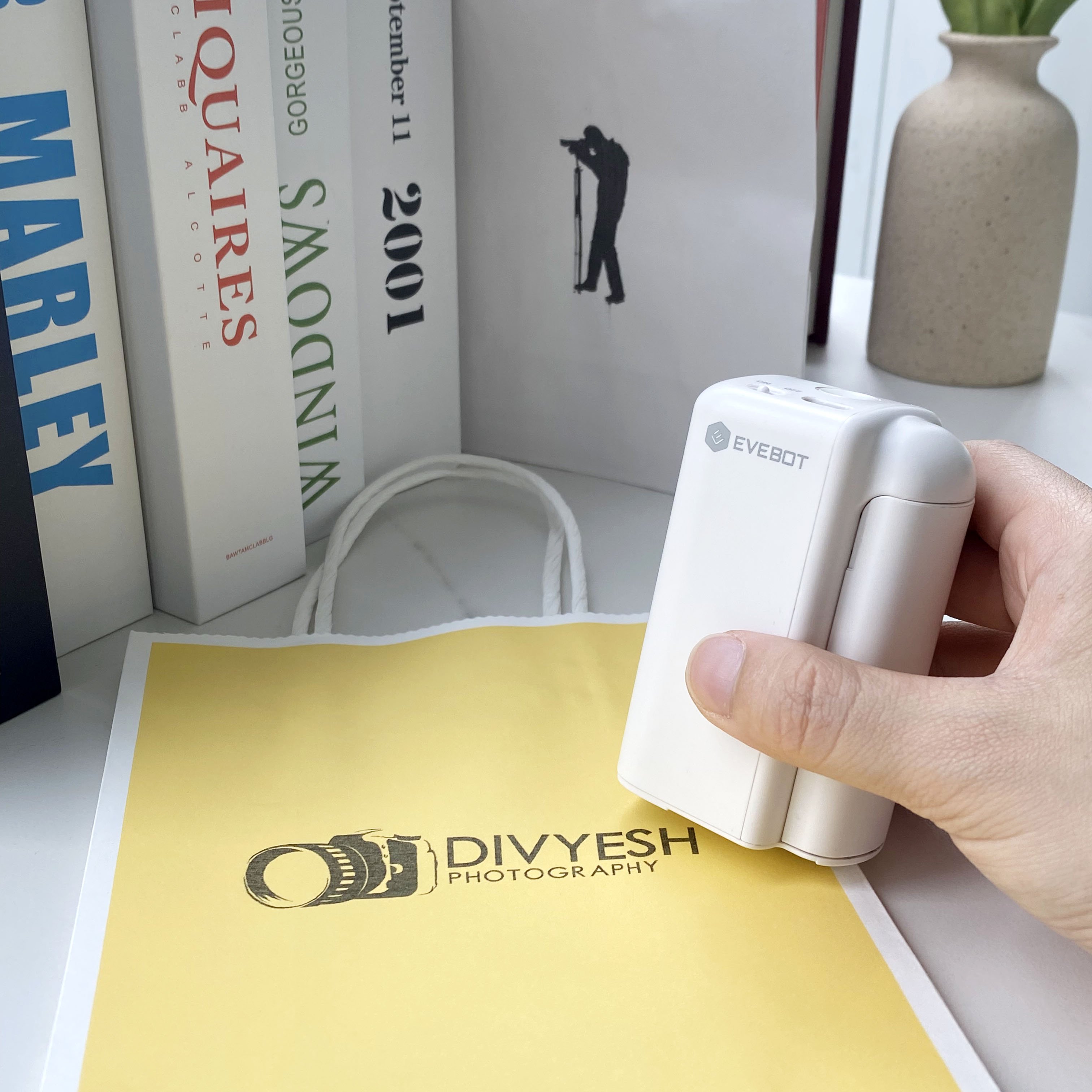 Evebot Hot selling paper printer Portable PrintPods Mini Sticker Sheet paper cup inkjet Printers handheld printer BOX