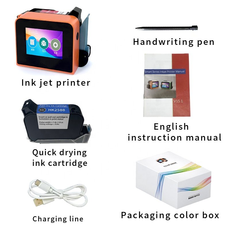 12.7mm Inkjet Printer for bottle date Number code Bar code printing machine portable mini Inkjet Printer