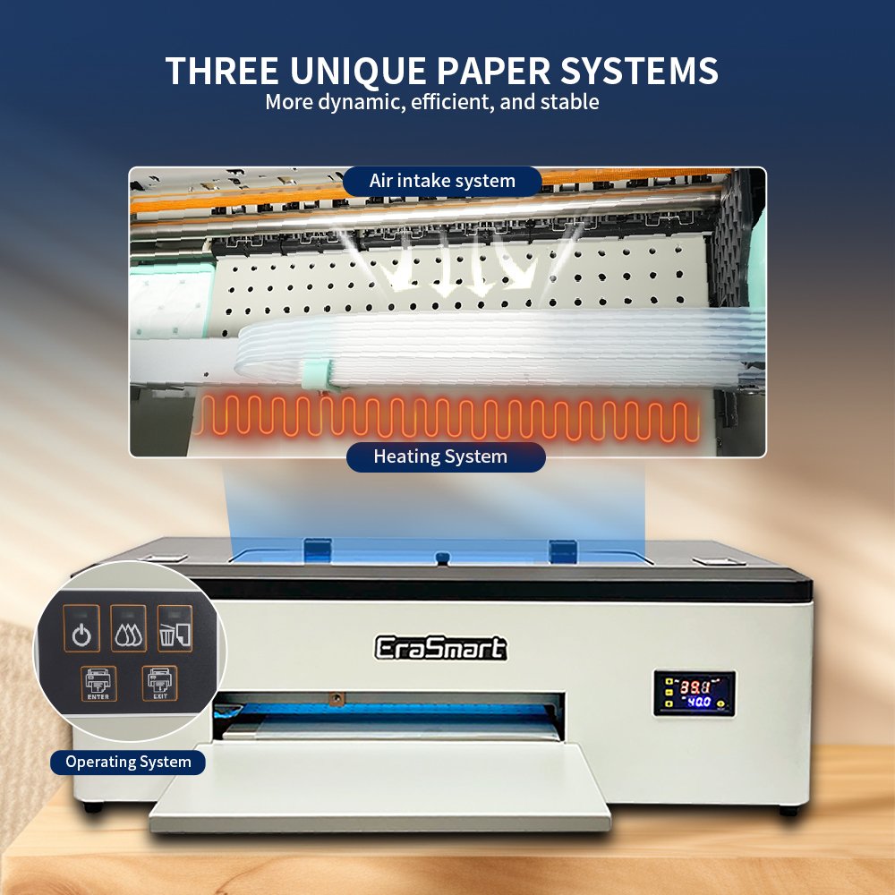 Erasmart Digital A3 L1800 1390 Head Painting Printing Machine New Arrival Printer Inkjet A3 Dtf Printer