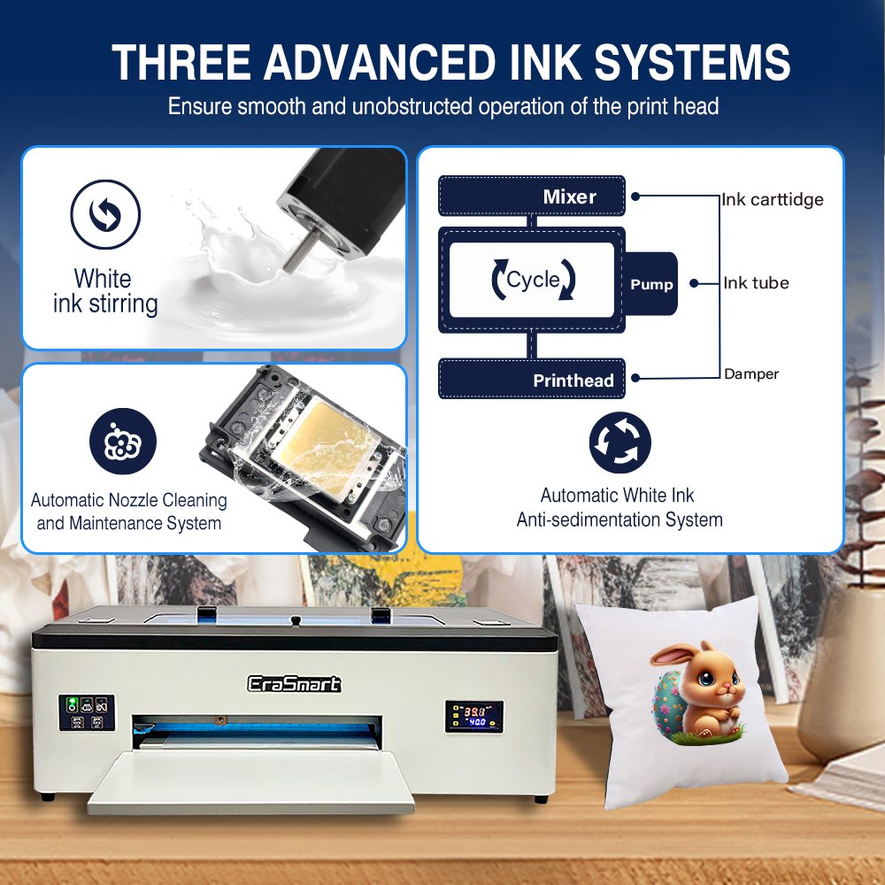 Erasmart Digital A3 L1800 1390 Head Painting Printing Machine New Arrival Printer Inkjet A3 Dtf Printer