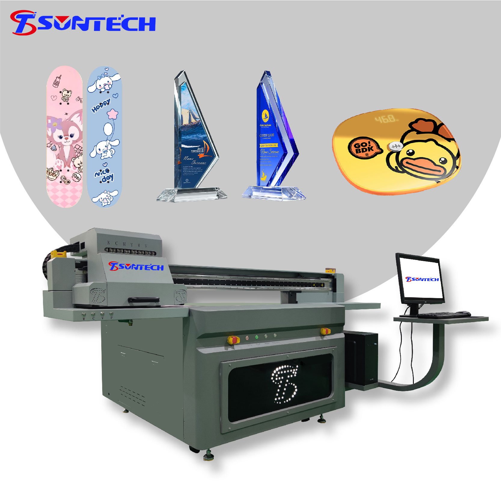 Suntech 9060 Ricoh G5i uv printer bottle mug phone case metal uv dtf printer a1 6090 uv led flatbed printer