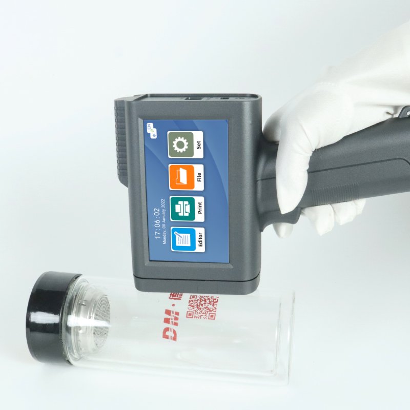 M10 Handheld Inkjet Printer Expiry Date Coding Qr Code Barcode Hand Printer Portable Handheld Bottle Coding Machines Paper 1set