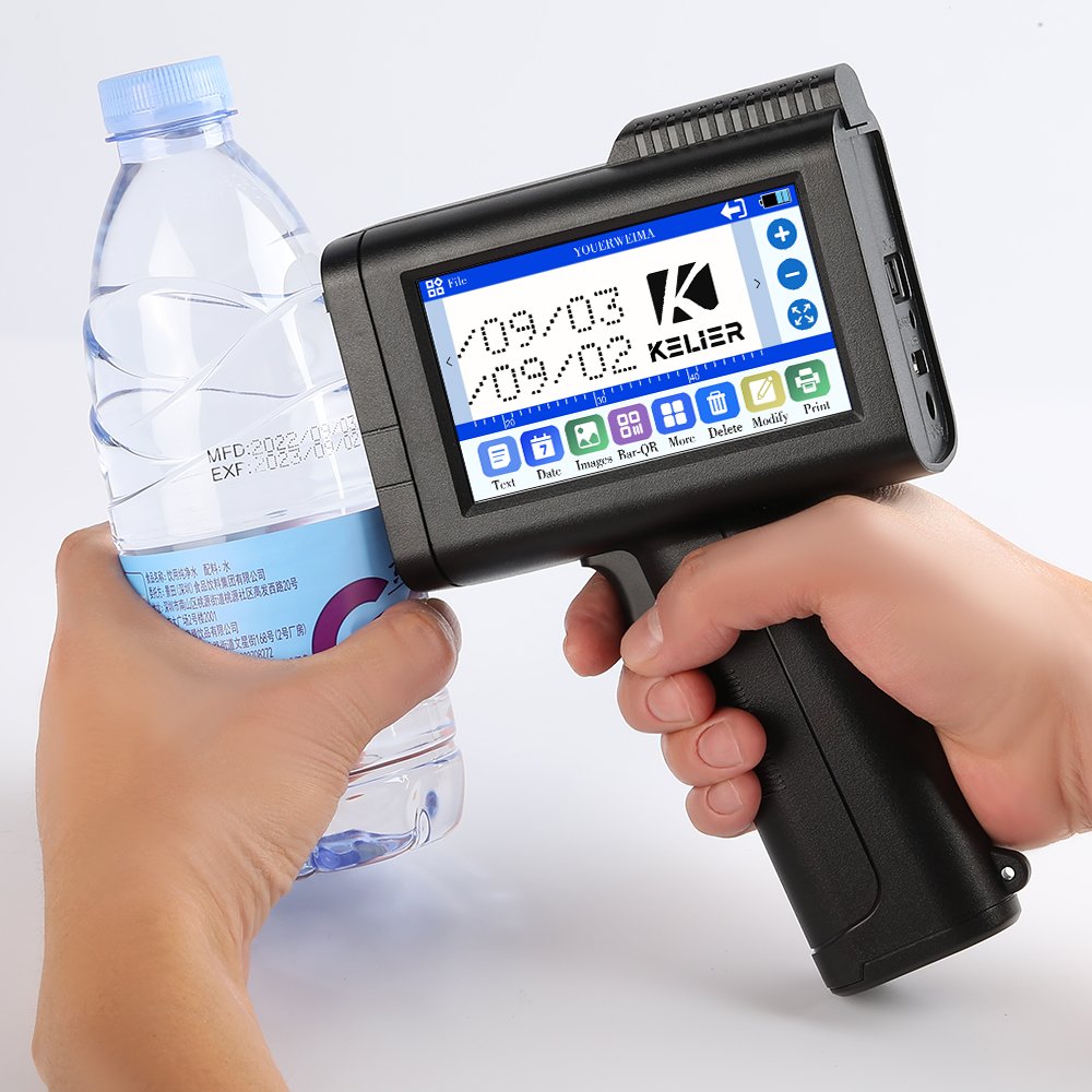 KELIER ink jet date coding machine inkjet printer plastic bottle batch coding machine tij 2.5