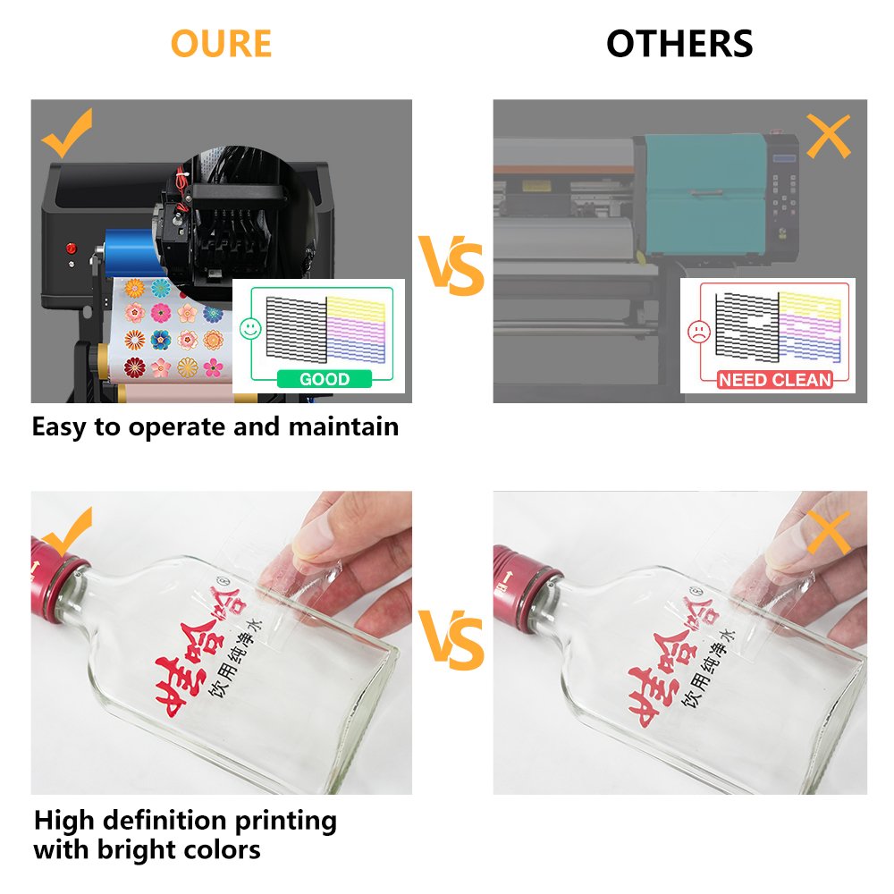 EraSmart Automatic Inkjet Digital Uv Dtf Printing Machine Cup Wrap Transfers Sticker Impresora A3 Uv Dtf Printer With Laminator