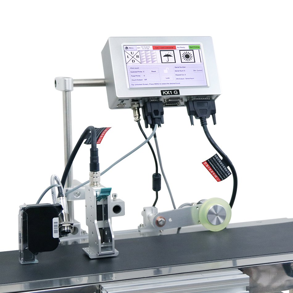 Kelier Automatic tij 25 Inkjet Printer Metal Plastic production line Expiry Date TIJ Printing Machine
