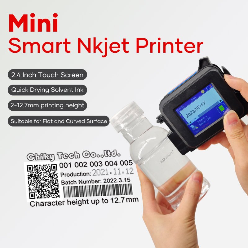 New Design Multiple Languages High Accuracy Thermal Label Handheld Inkjet Printer