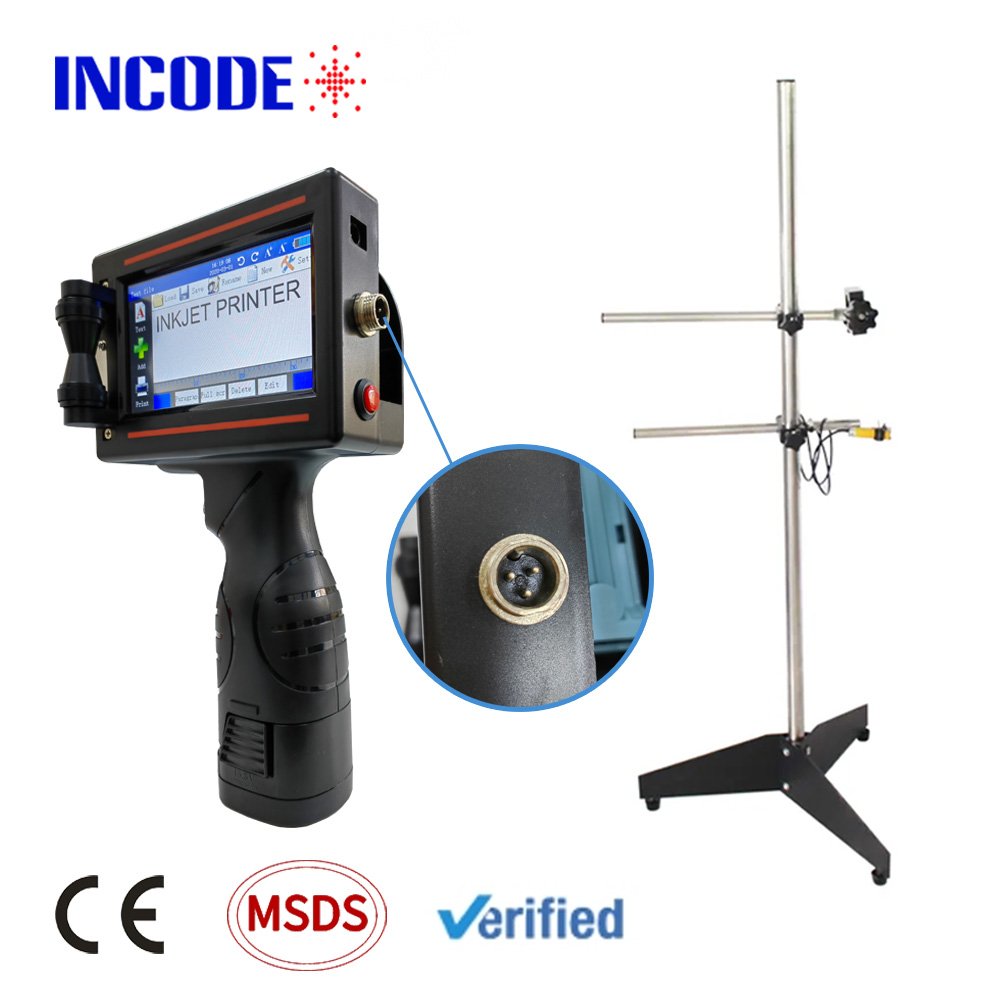 INCODE Mini Tij Handheld 12.7mm Machines Box Printing Machine Ink Jet Printer Expiry Date Coding Inkjet Printer Provided 7.4V