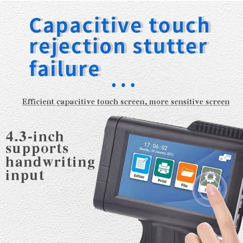 Inkjet Printer For Packaging Boxes And Logos With Bluetooth And Portable Functionality