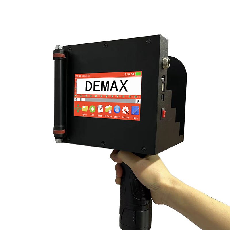 100mm Tij Intelligent Handheld Inkjet Printer Expiry Date Batch Number Display Fast Dry Plastic Metal Manufacturing Plants