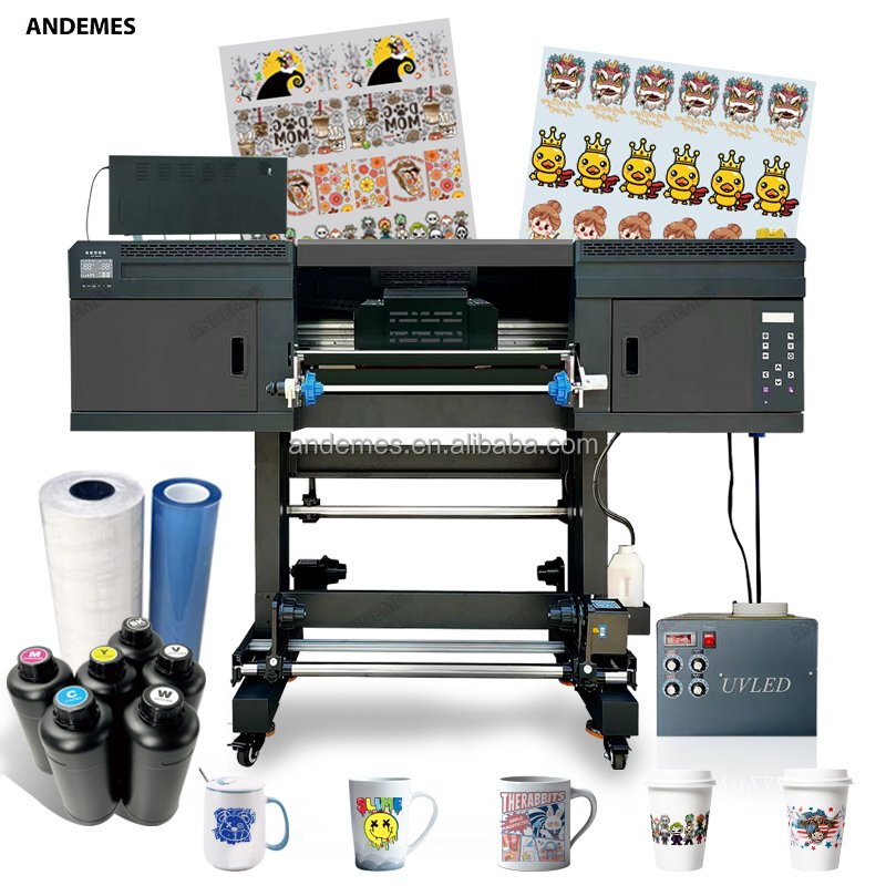 A1 6090 UV Printer printing machines 2 in 1 UV printer sticker printer advertising branding mchines 24inch