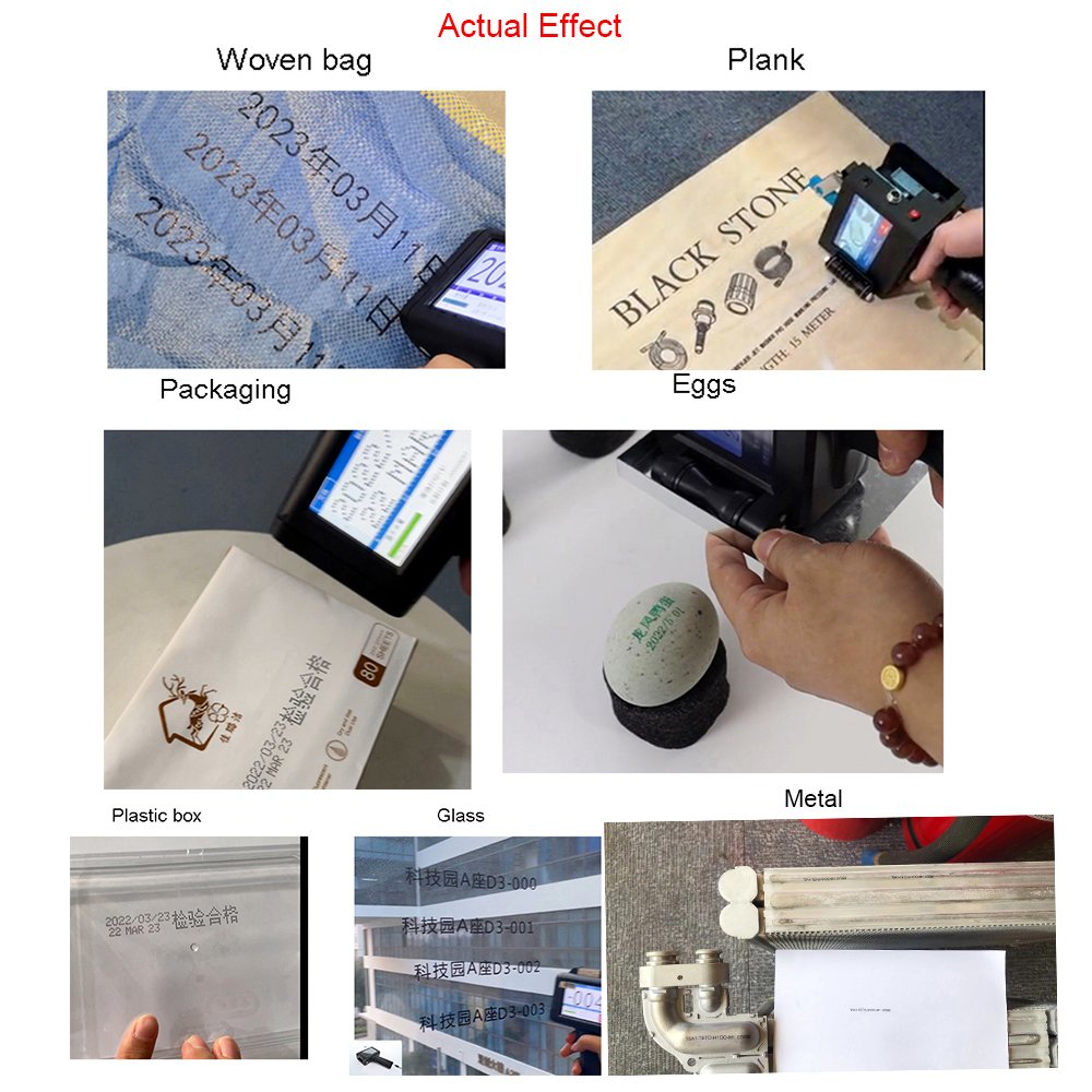 Mini Wireless Handheld Inkjet Printer Gun Logo Date Coding Machine 600dpi 12.7mm Printer For Plastic Bag Wood Metal Bottles