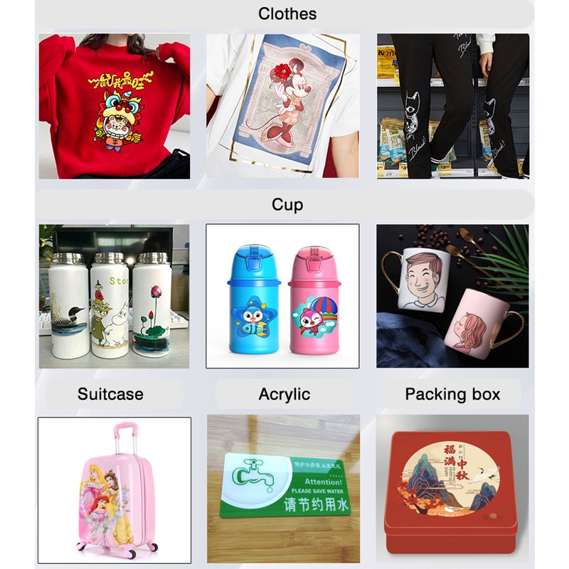 3040 size LED uv printing machine a3 with 2pcs tx800 head uv flatbed printer 6 colors CMYKW Varnish for Phone Case Acrylic Wood