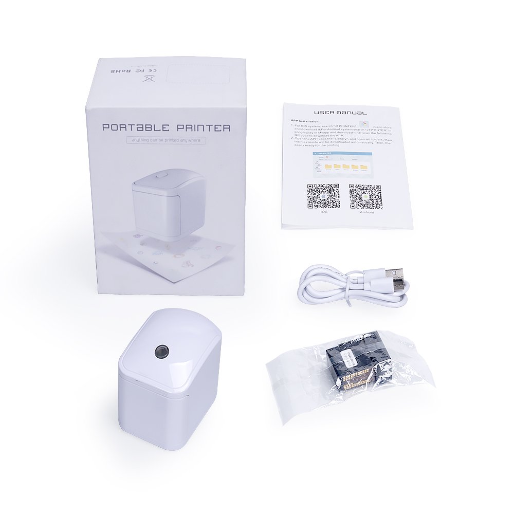 MHT-JT01 Small Temporary Tattoo Logo Mobile Wireless Printer 300dpi Handheld Color Printer Mini Inkjet Printer For Time Printing