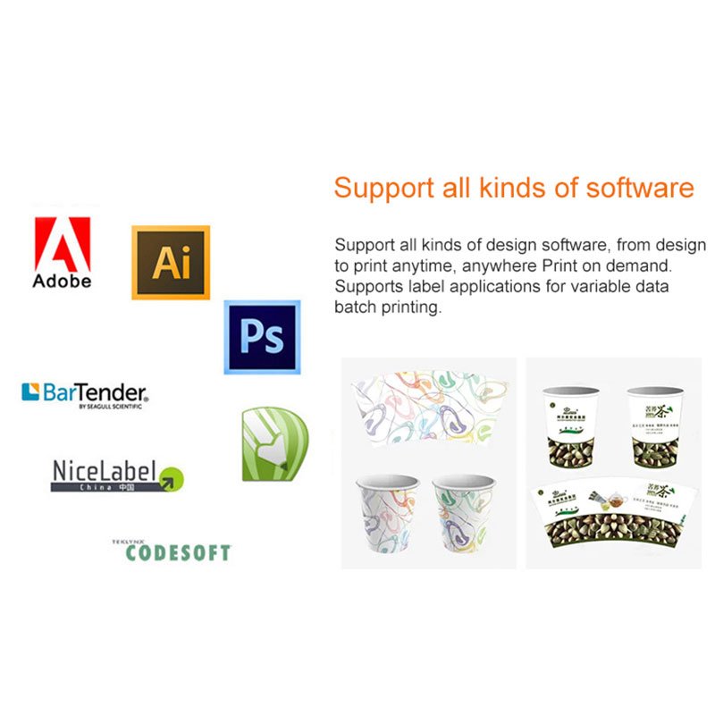 High quality digital inkjet printer for paper cups/bowls fan
