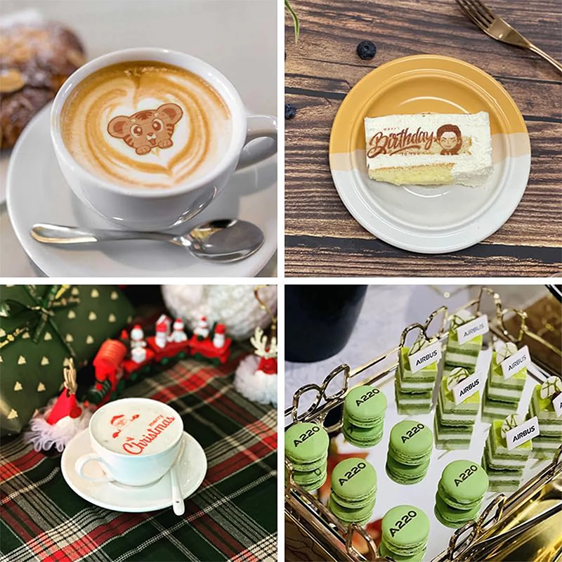 Mini Portable Handheld Inkjet Printer Diy Edible Ink Food Printer Machine Coffee Latte Art Printer Food PrintPen In Bread Cake